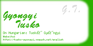 gyongyi tusko business card